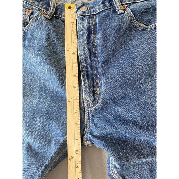 Levis 505 Jeans 40x31 Blue Straight Leg Distressing Denim Workwear Tag 40x32 * - Picture 4 of 16